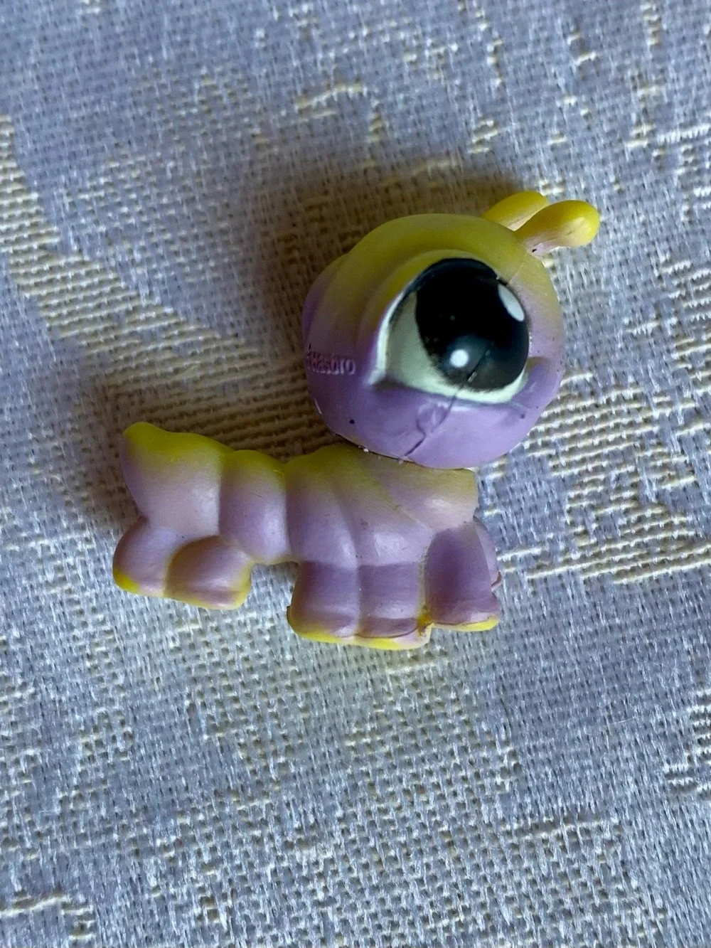 Vintage Hasbro Littlest Pet Shop LPS Baby Purple Yellow Inchworm Caterpillar